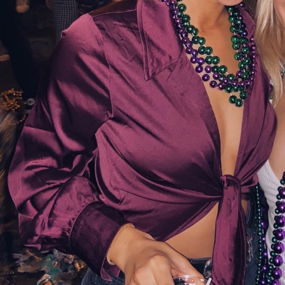Forever 21 - Purple Tie Bodysuit